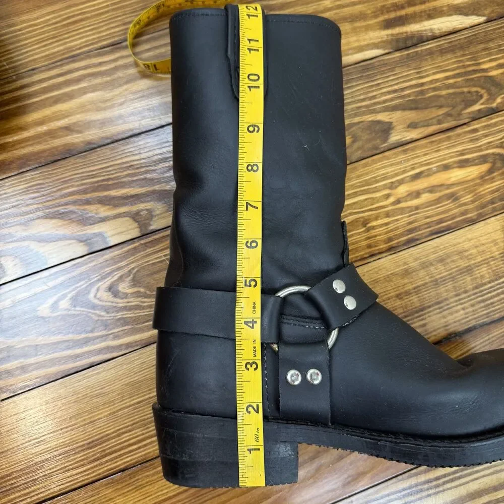 Double-H HH Black Leather Harness Boots Mens 9 | Motorcycle Riding Engineer - Picture 13 of 14